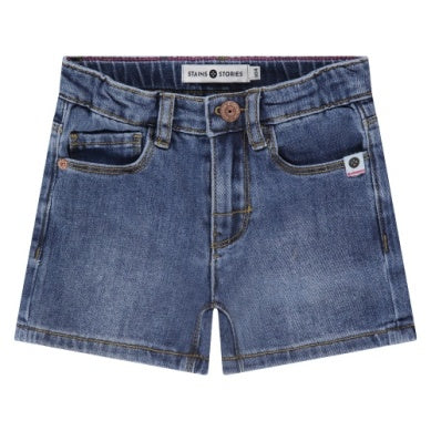 Med Wash Girls Denim Short