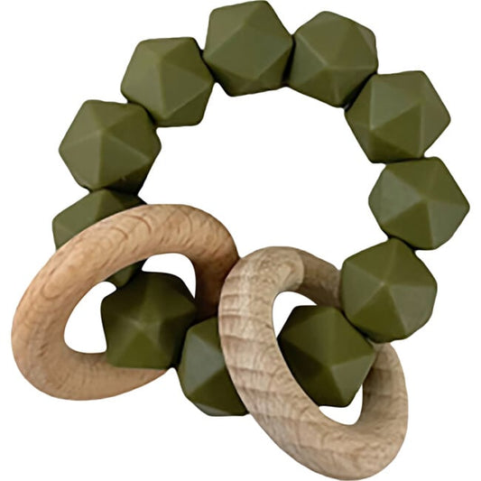 Olive Martini Teething Rattle