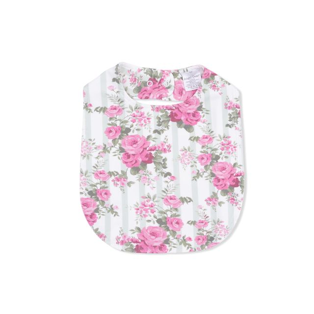 Cabbage Rose Stripe Bib